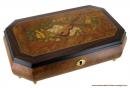 Boîte à bijoux musicale en bois de 18 lames : boîte à bijoux avec marqueterie instruments de musique