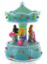 Carrousel musical miniature en résine: carrousel musical avec 3 sirènes